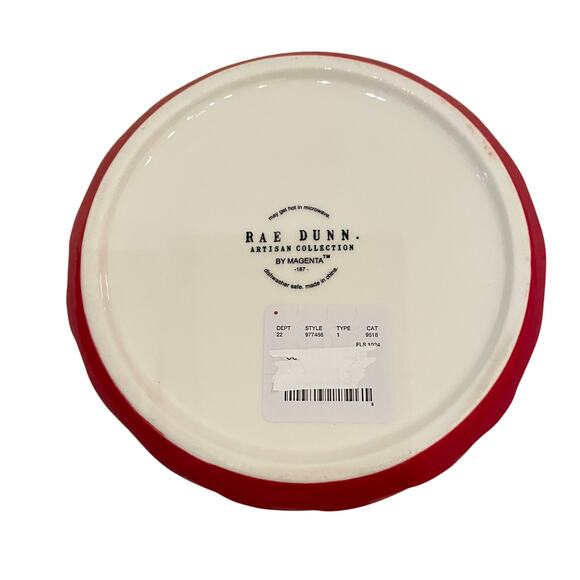 Rae Dunn Dog Bowl Christmas Candy Cane Striped MERRY PAWMAS New - Picture 6 of 11